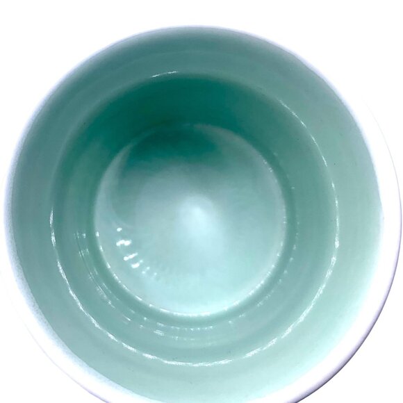 Enesco Gymnast Coffee Mug Cup Split Back Bend Mint Green Inside Gift Music Notes - Picture 4 of 7